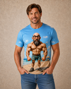 Funny Strong Old Man Graphic Print Tee