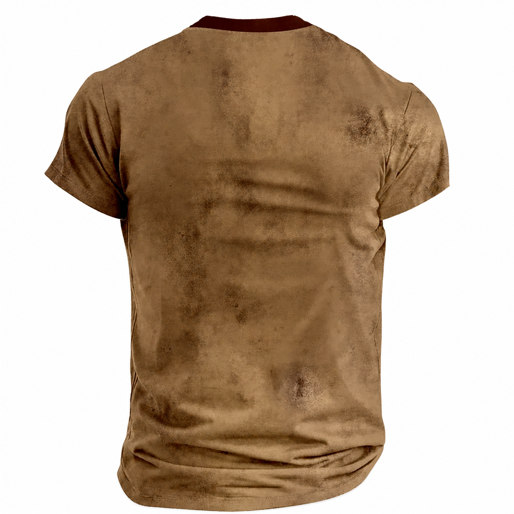 Ride To Live Classic Motorcycle Biker Graphic Henley Shirt