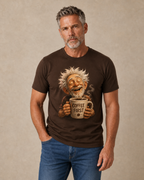 Funny Old Man Grandpa Coffee Cartoon Tee