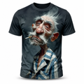Funny Old Man 3D Print Casual Graphic Tee Shirt