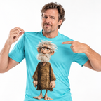 Ombre Funny Old Man Graphic Print Tee