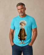 Ombre Funny Old Man Graphic Print Tee