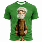Ombre Funny Old Man Graphic Print Tee