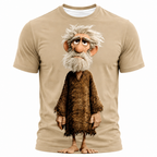 Ombre Funny Old Man Graphic Print Tee