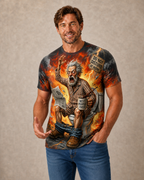 Funny Grumpy Old Man Coffee Print Tee