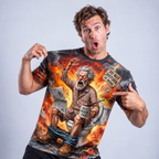 Funny Grumpy Old Man Coffee Print Tee