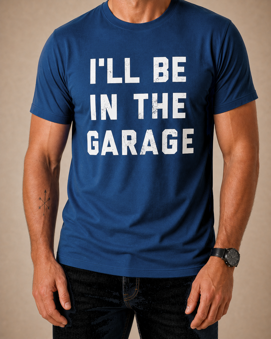 In The Garage Funny Vintage Mechanic Humor Graphic Tee
