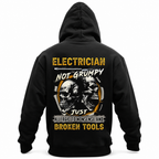 Electrician Not Grumpy Allergic Nonsense Broken Tools Graphic Hoodie