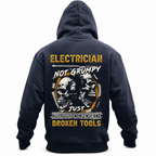 Electrician Not Grumpy Allergic Nonsense Broken Tools Graphic Hoodie