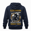 Electrician Not Grumpy Allergic Nonsense Broken Tools Graphic Hoodie