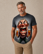 Ombre Old Man Beer Funny 3D Graphic Print Tee