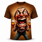 Ombre Old Man Beer Funny 3D Graphic Print Tee