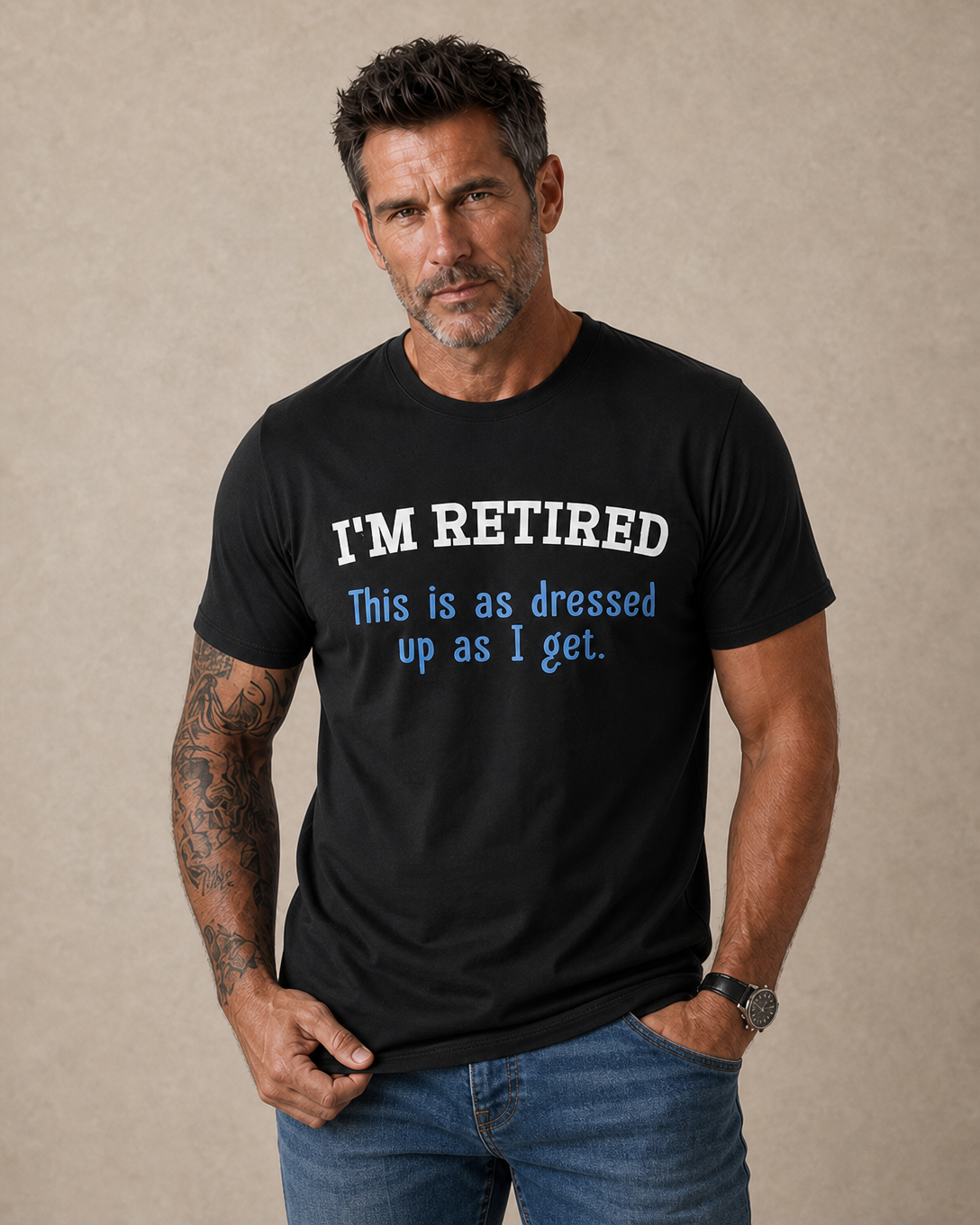 Retired Dressed Up Humor Graphic Tee
