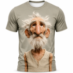 Ombre Old Man Legendary Graphic Print Tee