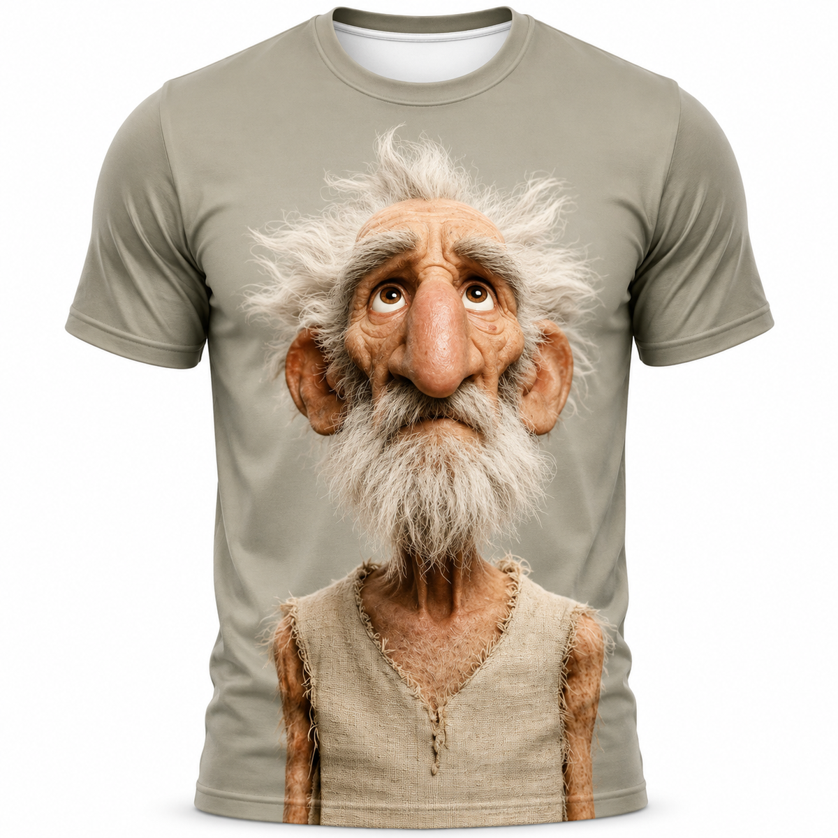 Ombre Old Man Legendary Graphic Print Tee