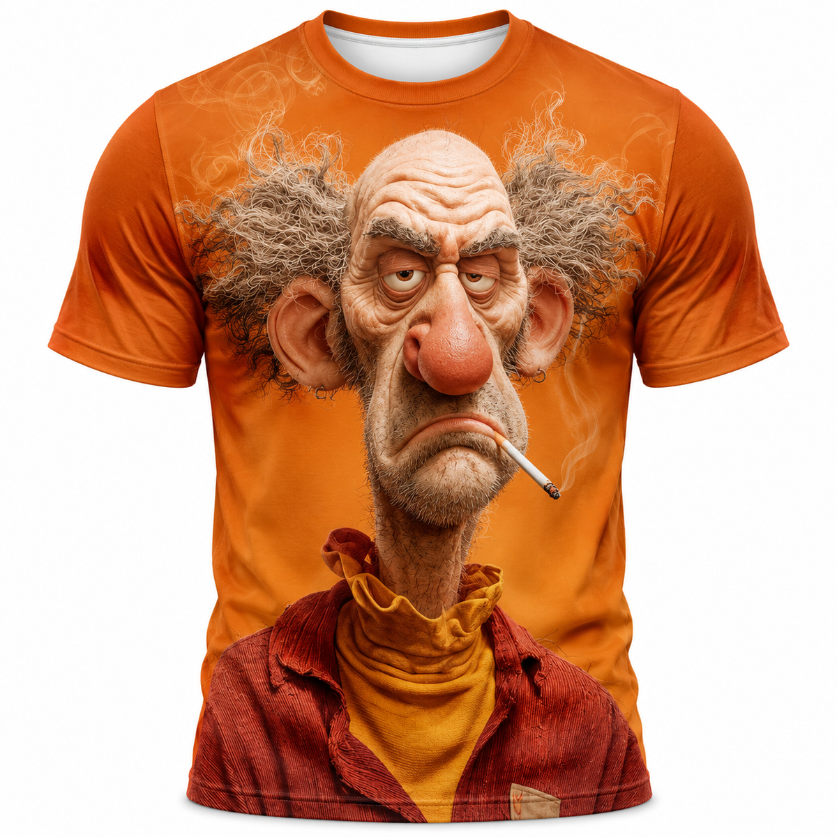 Ombre Old Man Legendary Graphic Print Tee
