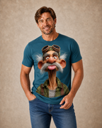 Ombre Old Man Legendary Graphic Print Tee