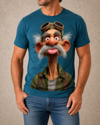 Ombre Old Man Legendary Graphic Print Tee