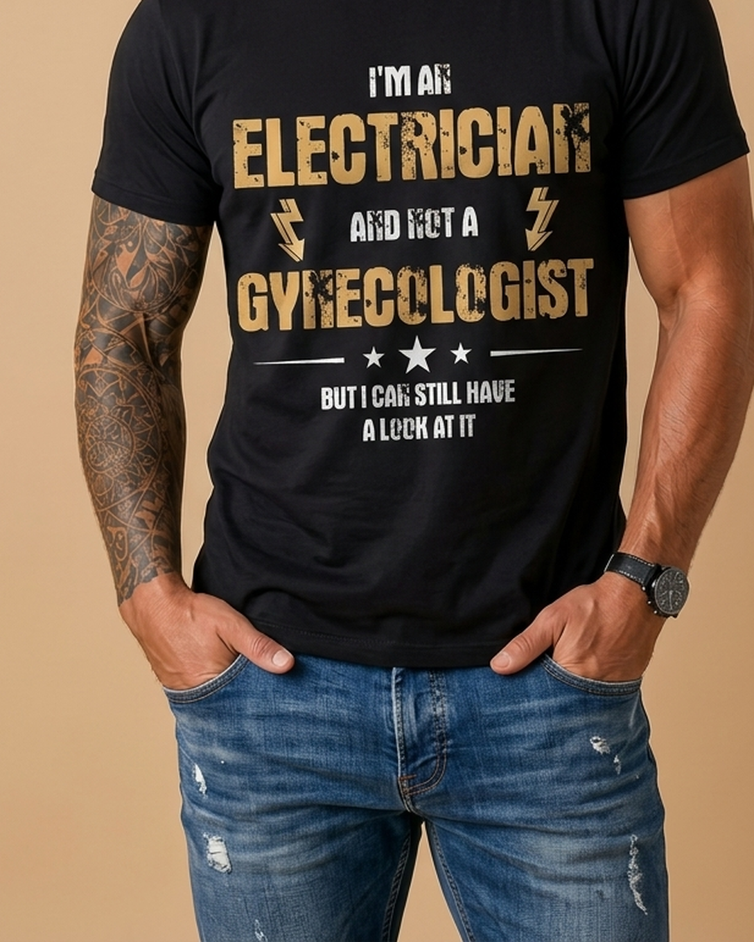 Electrician Work Humor Warning Graphic Tee