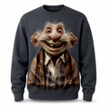 Funny Old Man Number Print Casual Crewneck Sweatshirt Gift
