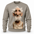 Funny Old Man Number Print Casual Crewneck Sweatshirt Gift