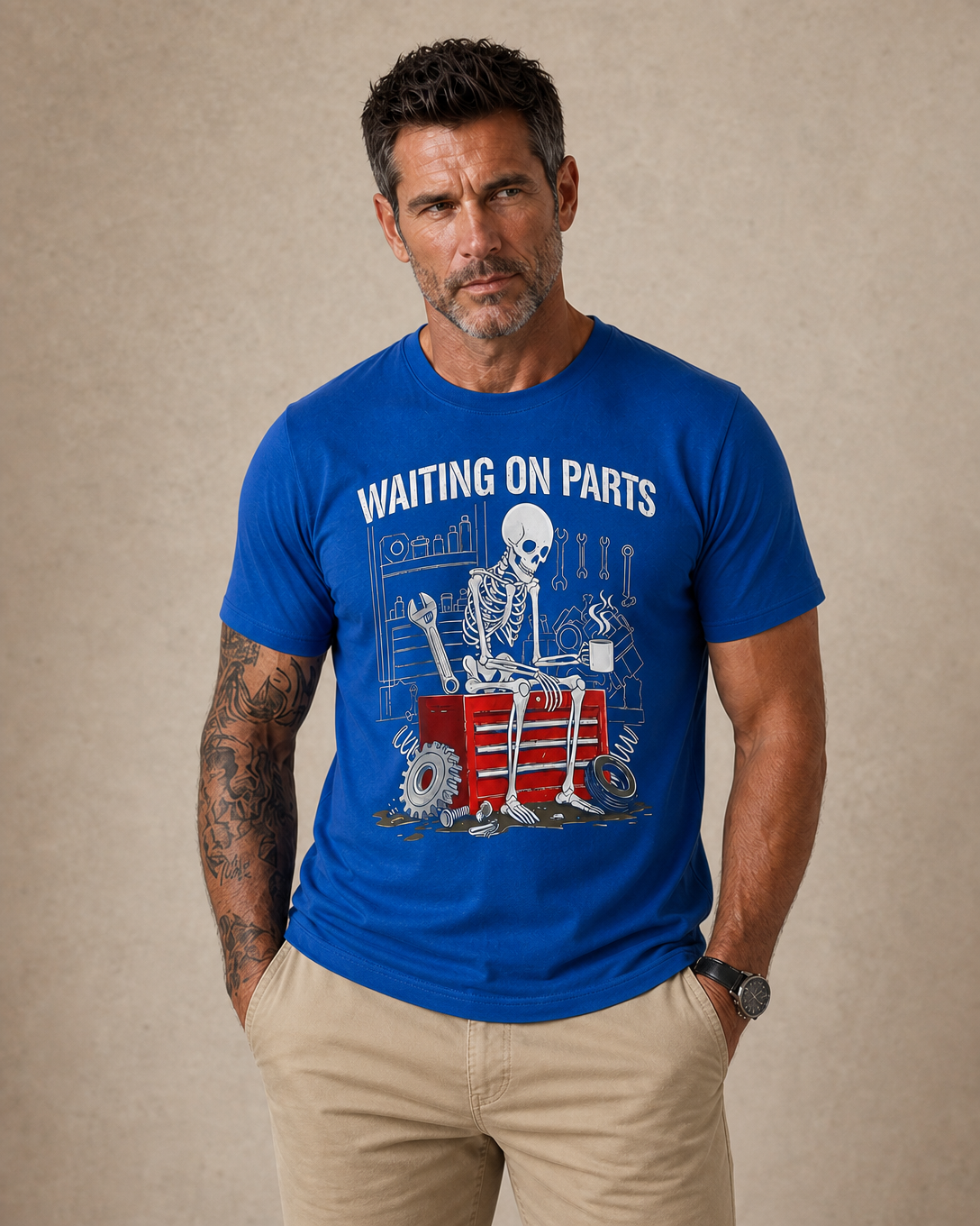 Skulls Tires Coffee Caffeine Funny Gear Graphic Tee