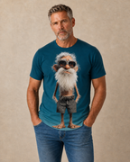 Funny Old Man Mascot Graphic Print Tee