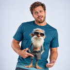Funny Old Man Mascot Graphic Print Tee