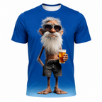 Funny Old Man Mascot Graphic Print Tee