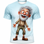 Funny Ombre Old Man Colorful 3D Graphic Tee