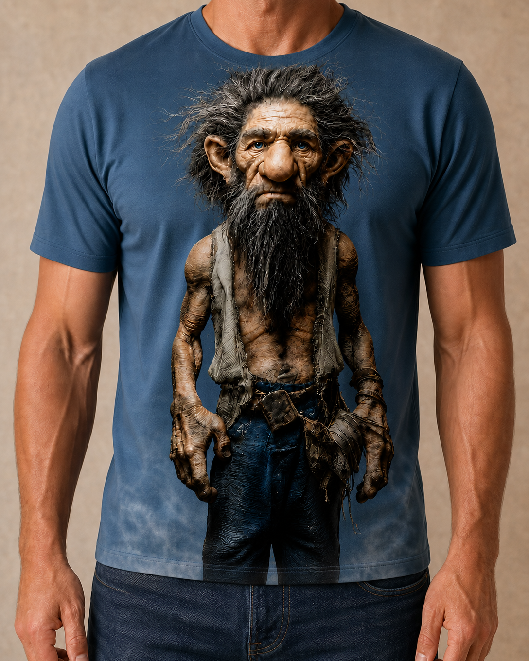 Legendary Ombre Old Man Graphic Print Tee