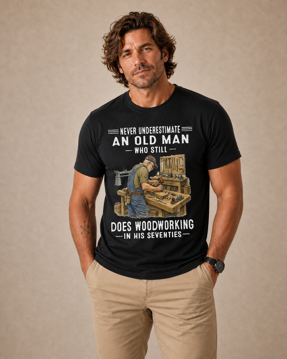 Legendary Grandpa Warning Graphic Tee Tee