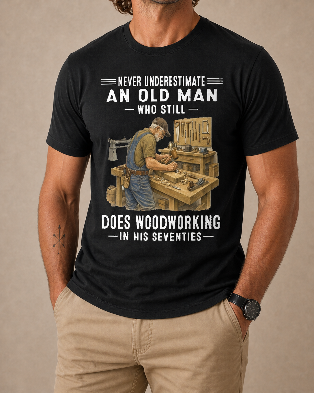Legendary Grandpa Warning Graphic Tee Tee