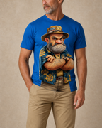 Funny Old Man Legendary Graphic Print Tee