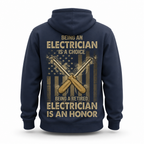Electrician Choice Retired Honor Funny Work Graphic Pullover Hoodie