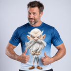 Legendary Ombre Old Man Graphic Print Tee