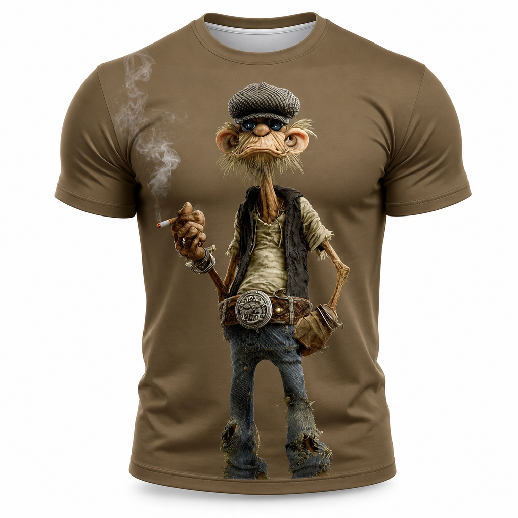 Ombre Old Man Graphic Legendary Print Tee