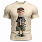 Ombre Old Man Graphic Legendary Print Tee