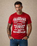 Real Grandpas Ride Motorcycles Funny Graphic Tee