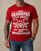 Real Grandpas Ride Motorcycles Funny Graphic Tee