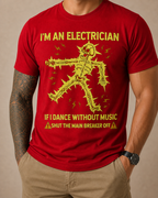 Electrician Breaker Dance Warning Graphic Shirt