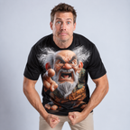 Ombre Grumpy Old Man Graphic Print Tee