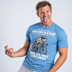 Old Man Riding Cycling Funny Print Bike Graphic Tee