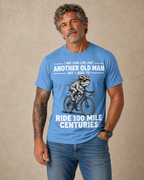 Old Man Riding Cycling Funny Print Bike Graphic Tee