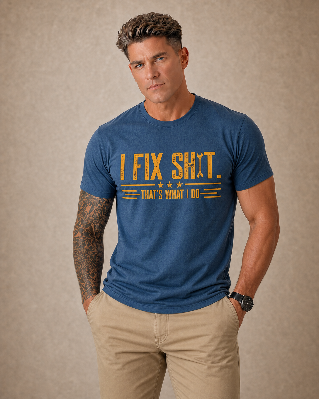 I Fix Stuff Funny Mechanic Handyman Repair Graphic Tee