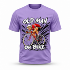 Funny Old Man Bike Print Riding Cycling Graphic Tee