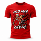 Funny Old Man Bike Print Riding Cycling Graphic Tee