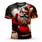 Santa Claus Old Man Funny Christmas Graphic Tee Shirt