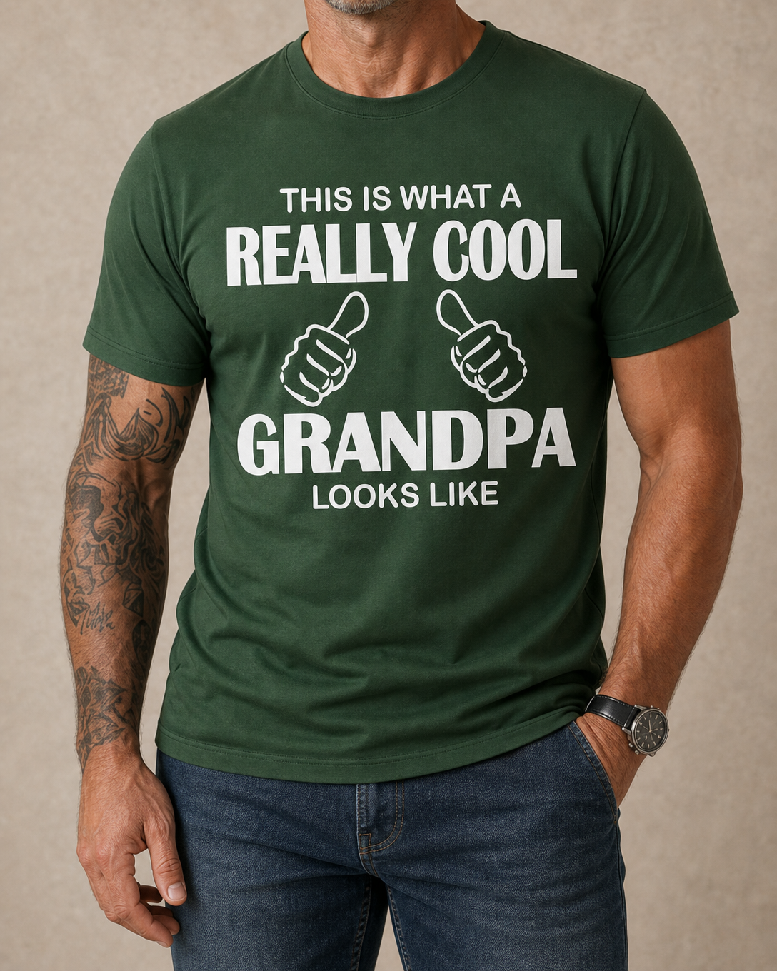 Really Cool Grandpa Humor Graphic Tee