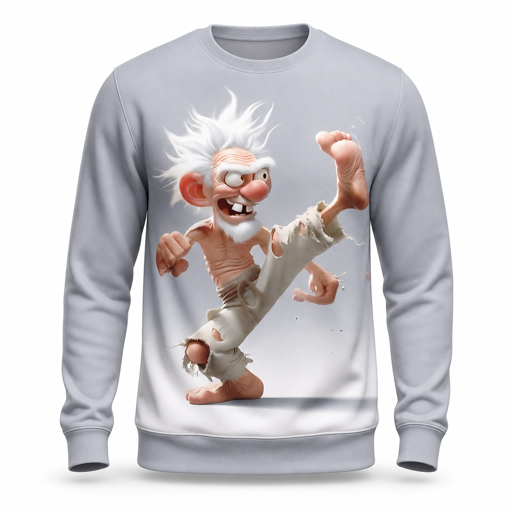 Legendary Old Man 3D Graphic Casual Crewneck Sweatshirt Gift